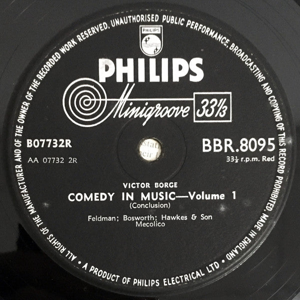 Victor Borge (2) : Comedy In Music (10", Mono, RP)