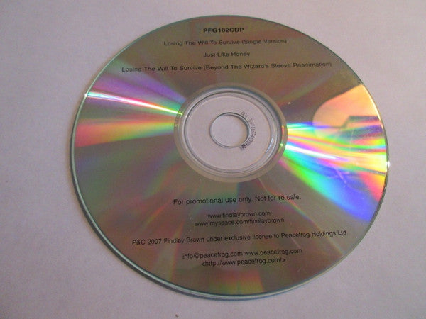 Findlay Brown : Losing The Will To Survive (CDr, Single, Promo)