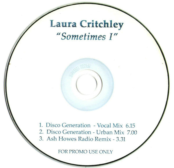 Laura Critchley : Sometimes I  (CDr, Single, Promo)