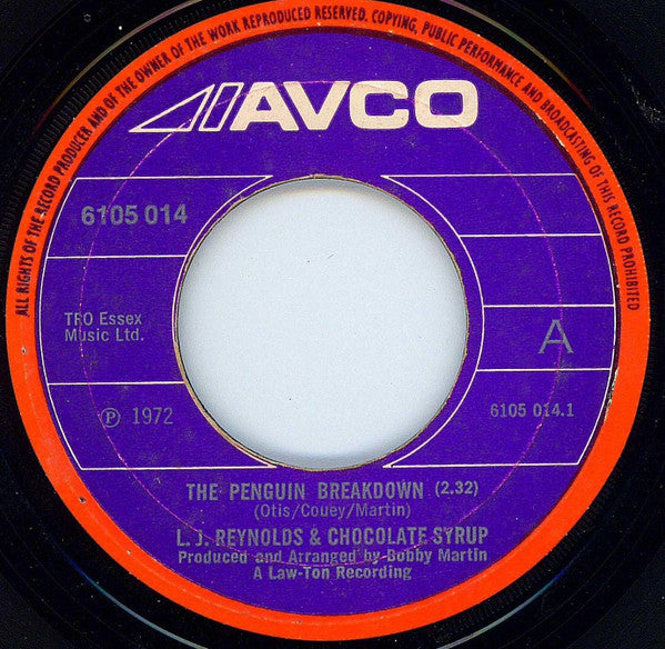 LJ Reynolds & Chocolate Syrup / The Younghearts : The Penguin Breakdown / Oo La We (7", Single, Pap)