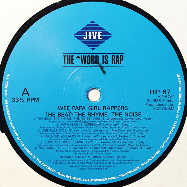 Wee Papa Girl Rappers : The Beat, The Rhyme, The Noise (LP, Album + 12")