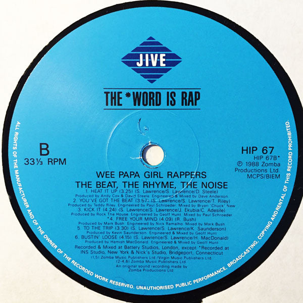 Wee Papa Girl Rappers : The Beat, The Rhyme, The Noise (LP, Album + 12")