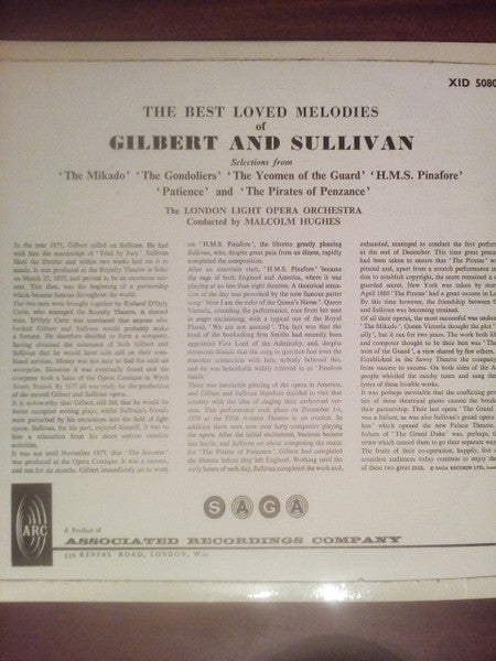 Gilbert & Sullivan : The Best Loved Melodies Of Gilbert & Sullivan (LP, Comp)