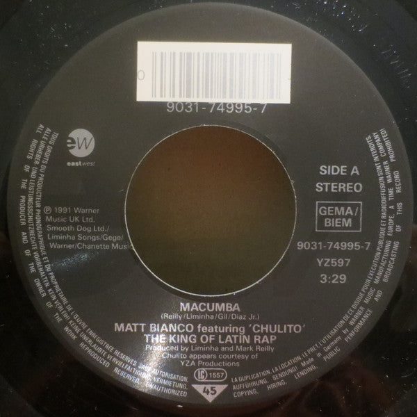 Matt Bianco Feat. Chulito : Macumba (7", Lar)