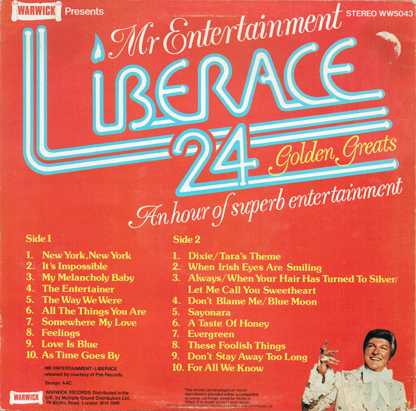 Liberace : Mr. Entertainment (LP, Comp)