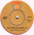 Lonette McKee : Save It (Don't Give It Away) (7", Single)