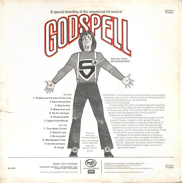 "Godspell" Cast, Chorus And Accompaniment : Godspell (LP, Album)
