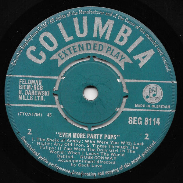 Russ Conway : Even More Party Pops (7", EP, Gre)