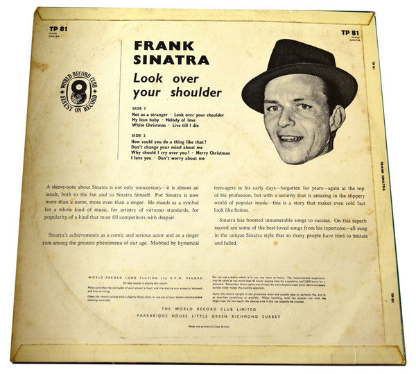 Frank Sinatra : Look Over Your Shoulder (LP, Comp)