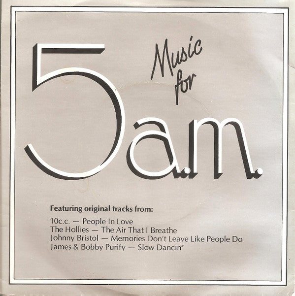 Various : Music For 5a.m. (7", Promo)