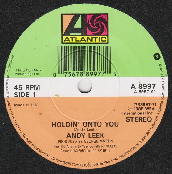 Andy Leek : Holdin' Onto You (7", Single)