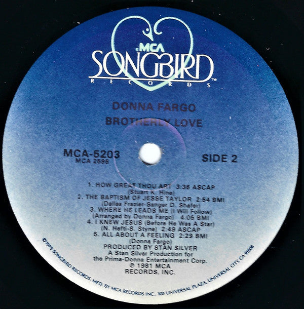 Donna Fargo : Brotherly Love (LP, Album)
