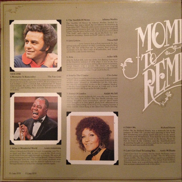 Various : Moments To Remember (LP, Comp)