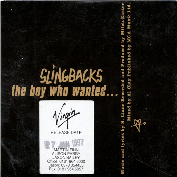 Slingbacks : The Boy Who Wanted... (CD, Single, Promo)