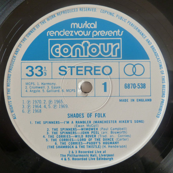 Various : Shades Of Folk (LP, Comp)