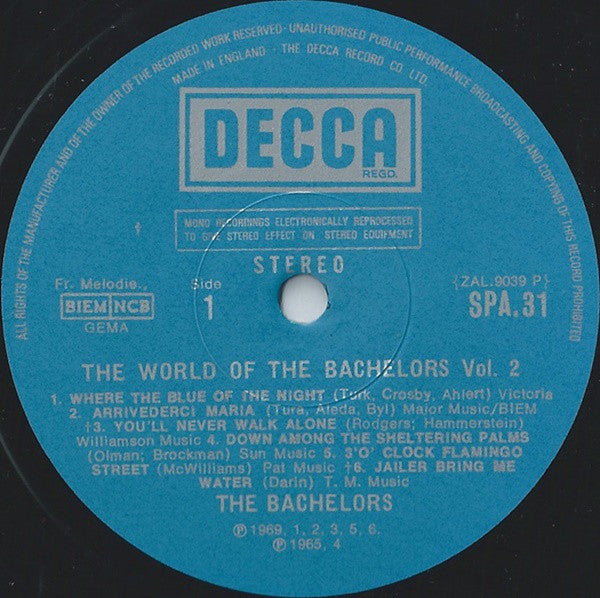 The Bachelors : The World Of The Bachelors Vol. 2 (LP, Comp, RM)