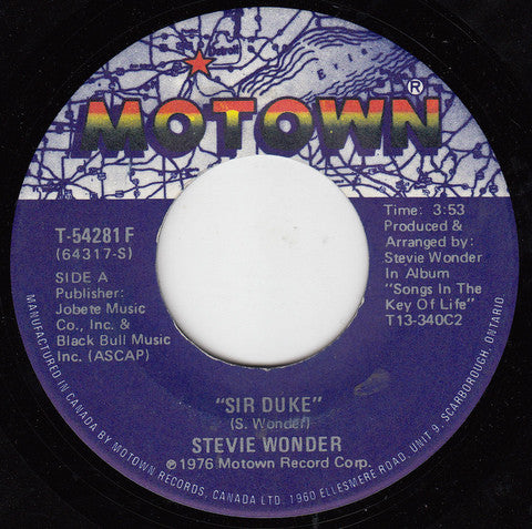 Stevie Wonder : Sir Duke (7", Single)