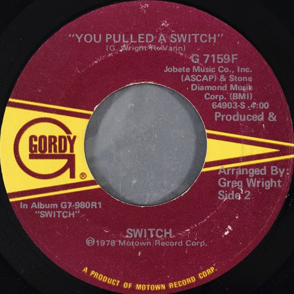 Switch (6) : There'll Never Be (7")