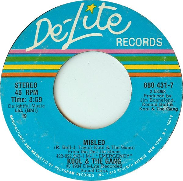 Kool & The Gang : Misled / Rollin' (7", Single, Styrene, 19 )