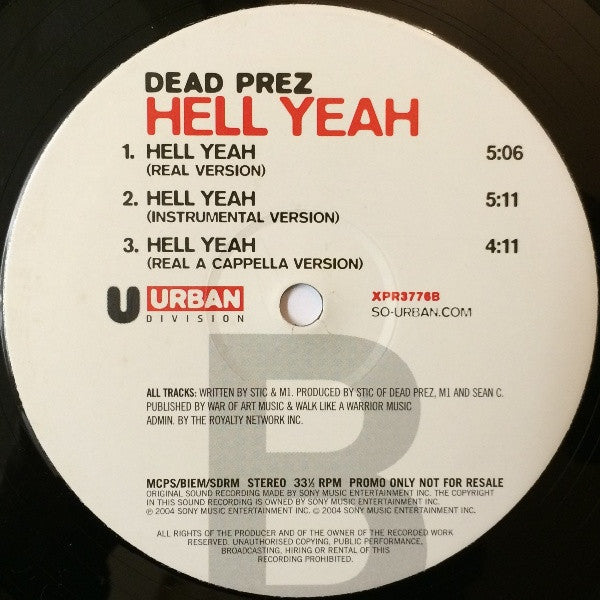 Dead Prez : Hell Yeah (12", Promo)