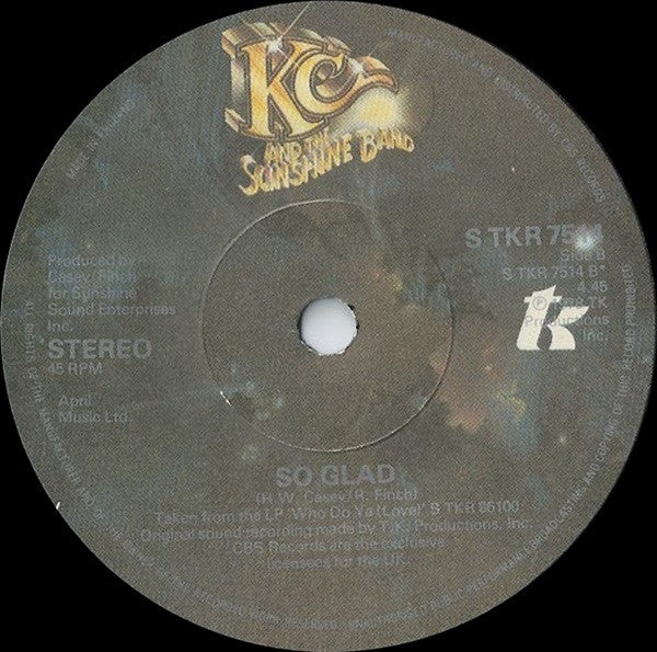 KC & The Sunshine Band : Who Do Ya Love (7", Single)