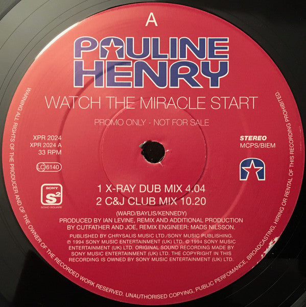 Pauline Henry : Watch The Miracle Start (12", Promo)