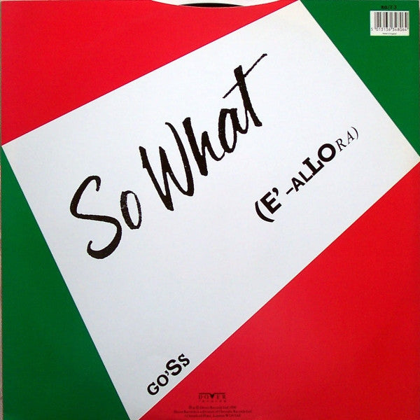 Gilbert O'Sullivan : So What (E'-Allora) (12")