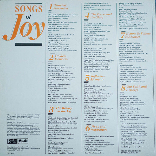 Various : Songs Of Joy (8xLP, Comp + Box)