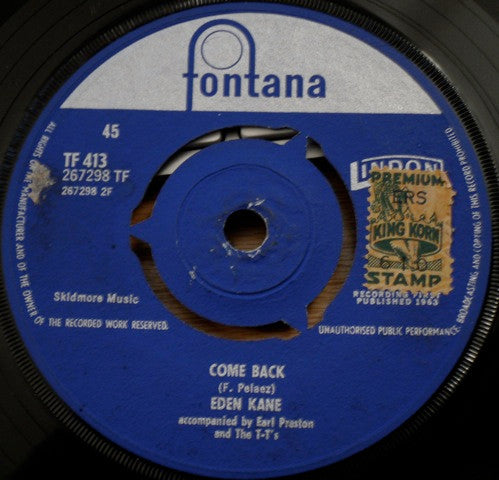 Eden Kane Accompanied By Earl Preston & The T.T.'s : Like I Love You (7")