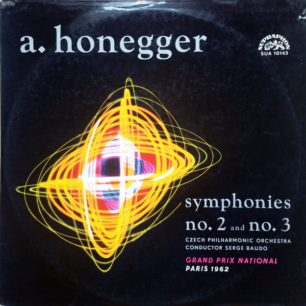 Arthur Honegger, The Czech Philharmonic Orchestra, Serge Baudo : Symphonies No. 2 And No. 3 (LP, Mono, RP)