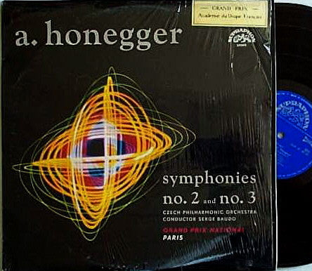 Arthur Honegger, The Czech Philharmonic Orchestra, Serge Baudo : Symphonies No. 2 And No. 3 (LP, Mono, RP)
