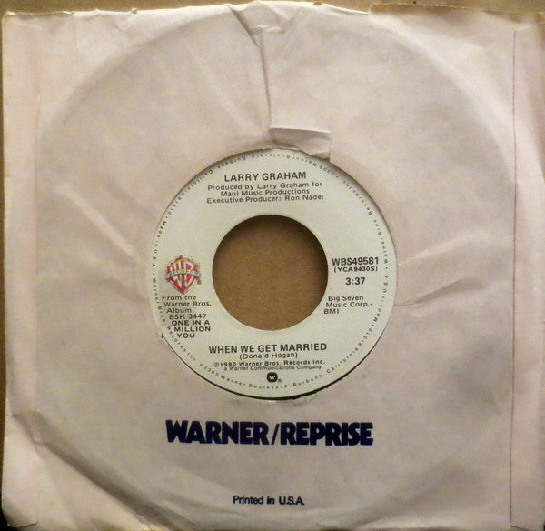 Larry Graham : When We Get Married (7", Single)