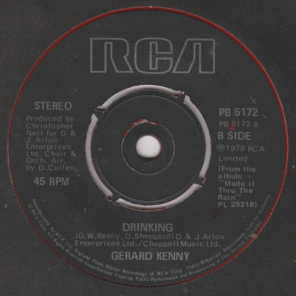 Gerard Kenny : Son Of A Song And Dance Man (7", Single, Red)