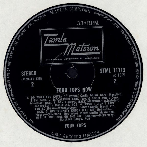 Four Tops : Four Tops Now! (LP, Album)