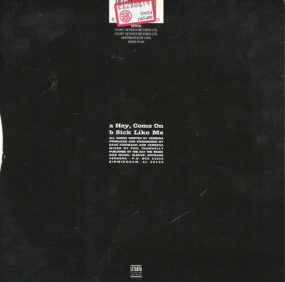 Verbena : Hey, Come On (7", Single)