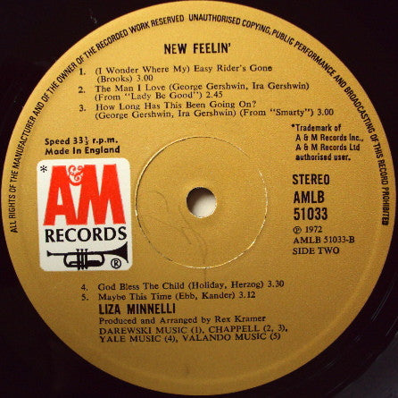 Liza Minnelli : New Feelin' (LP, Album)