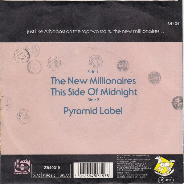 Latin Quarter : The New Millionaires (7", Single)