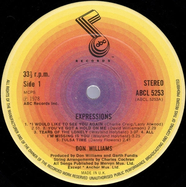 Don Williams (2) : Expressions (LP, Album)