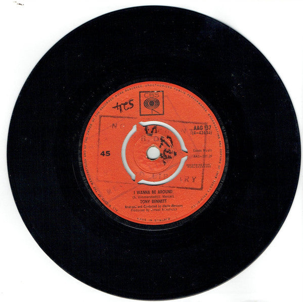 Tony Bennett : I Will Live My Life For You (7")