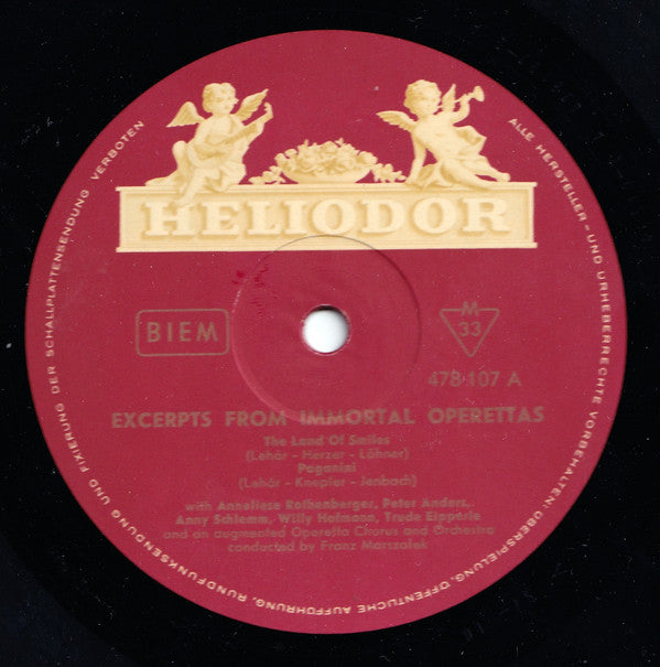 Franz Lehár : Land Of Smiles / Paganini / The Tsarevitch / The Merry Widow (LP, Comp, Mono)