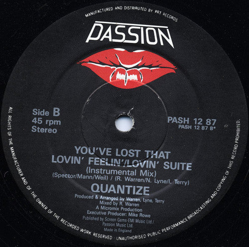 Quantize : You've Lost That Lovin' Feeling (12")