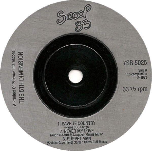 The Fifth Dimension : Fifth Dimension (7", Album, Comp)