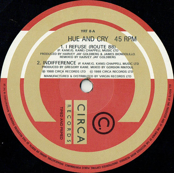 Hue & Cry : I Refuse (12")