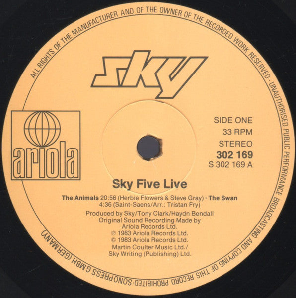 Sky (4) : Sky Five Live (2xLP, Album)