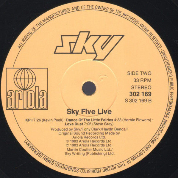 Sky (4) : Sky Five Live (2xLP, Album)