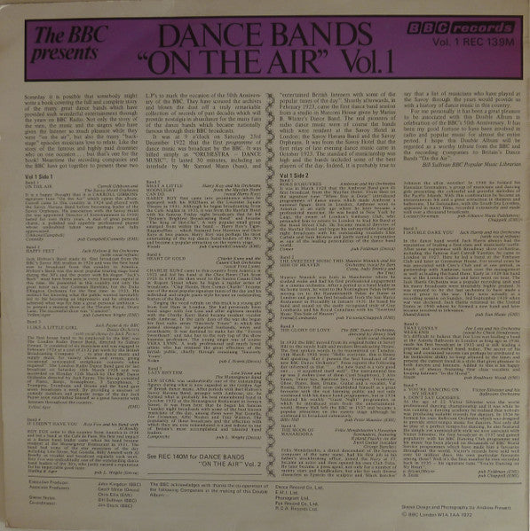 Various : Dance Bands On The Air Vol 1 (LP, Comp)