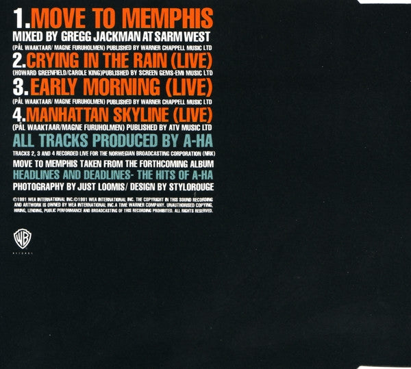 a-ha : Move To Memphis (CD, Single)