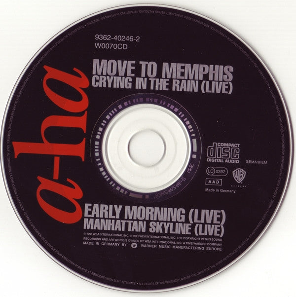 a-ha : Move To Memphis (CD, Single)
