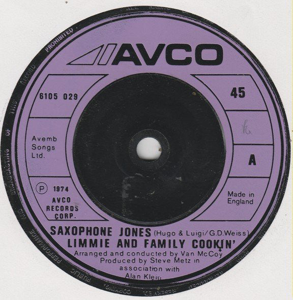 Limmie & Family Cookin' : Saxophone Jones (7")