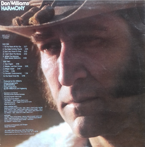 Don Williams (2) : Harmony (LP, Album)